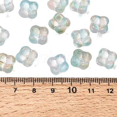 Electroplate Transparent Glass Beads GLAA-A045-03H-1