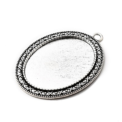Tibetan Style Zinc Alloy Pendant Cabochon Settings LS-TIBEP-M004-06AS-RS-1
