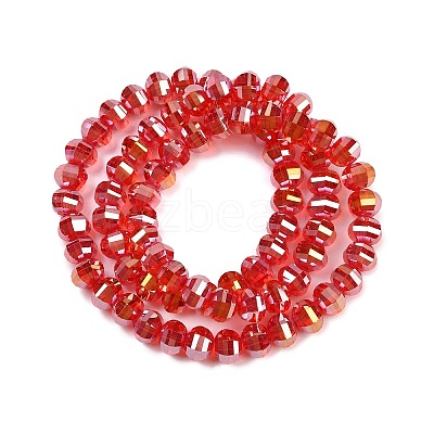 Electroplate Transparent Glass Beads Strands EGLA-B011-08A-AB01-1