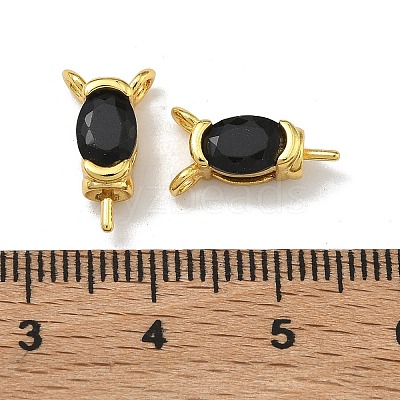 Brass Pave Single Cubic Zirconia Peg Bails Pin Charms KK-D226-01G-05-1