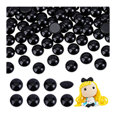 Acrylic Half Round Beads OACR-PH0004-63A-1