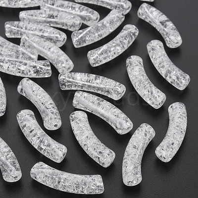 Transparent Crackle Acrylic Beads CACR-S009-001A-NA-1
