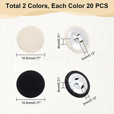 40Pcs 2 Colors Aluminum Buttons DIY-PH0008-67-1