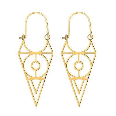 Bohemian Style 304 Stainless Steel Triangle Hoop Earrings FS-WG1E45B-03-1
