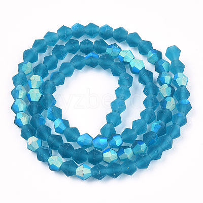 Imitate Austrian Crystal Bicone Frosted Glass Beads Strands LS-EGLA-A039-T6mm-MB01-1