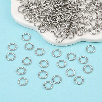 Tarnish Resistant 304 Stainless Steel Open Jump Rings STAS-N015-04-6x0.9mm-1