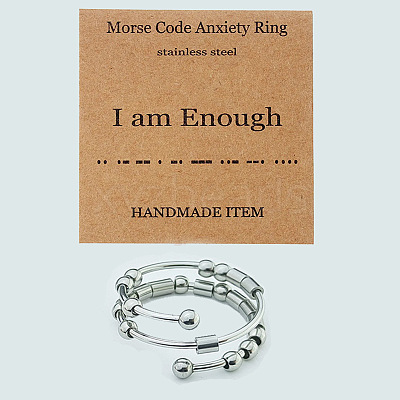 304 Stainless Steel Rotating Cuff Rings FS-WG14209-01-1