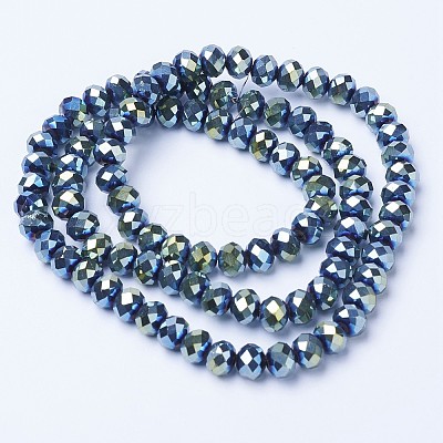 Electroplate Transparent Glass Beads Strands EGLA-A034-T2mm-UA09-1
