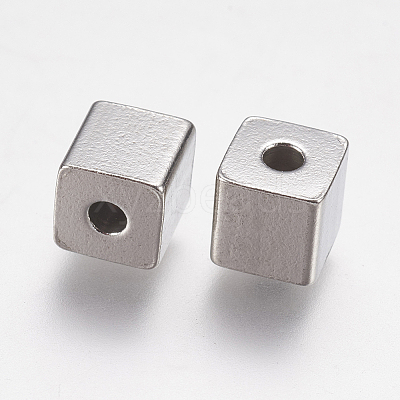 Tarnish Resistant 304 Stainless Steel Beads STAS-F195-027P-6x6mm-1