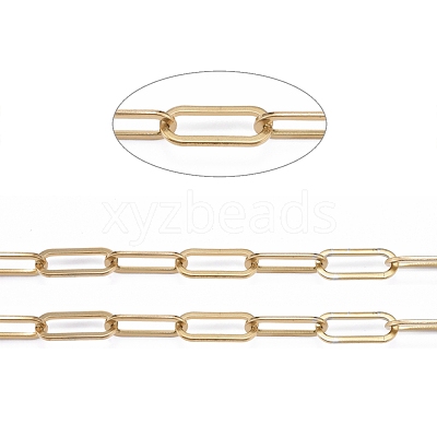 304 Stainless Steel Paperclip Chains CHS-F011-01A-G-1