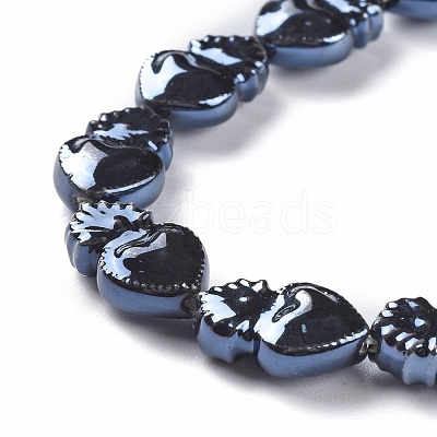 Glazed Porcelain Beads PORC-M003-09F-1