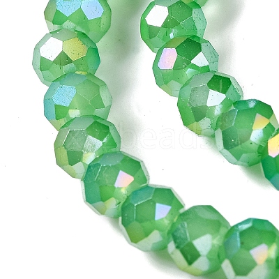 Baking Electroplate Glass Beads Strands DGLA-A039-J10mm-B03-1
