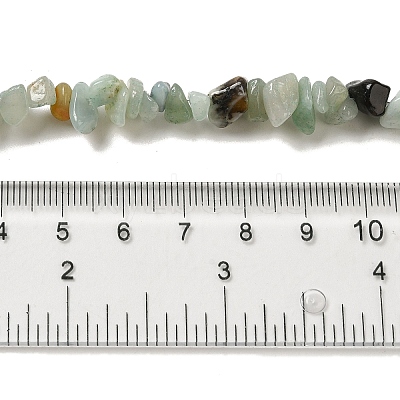 Natural Flower Amazonite Chips Beads Strands G-M205-12-01-1
