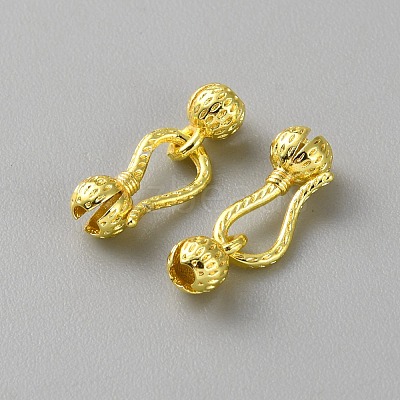 Brass Hook and S-Hook Clasps KK-WH0103-006G-02-1