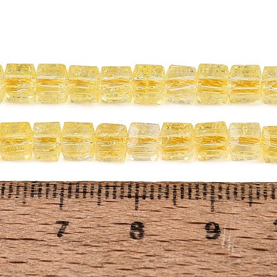 Crackle Transparent Glass Beads Strands GLAA-N062-4mm-08-1