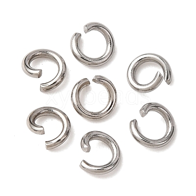 Tarnish Resistant 304 Stainless Steel Open Jump Rings STAS-R049-4x0.8mm-1