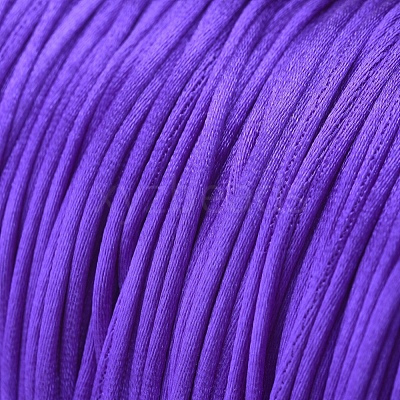 Round Nylon Satin Rattail Cord NWIR-WH0009-15A-18-1