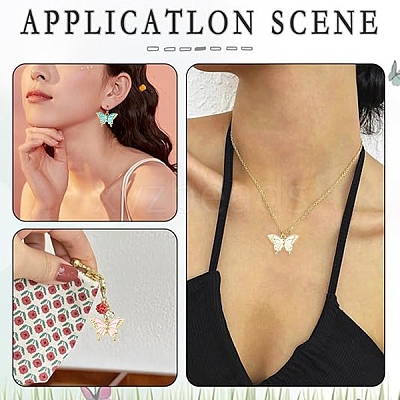24Pcs UV Plating Alloy Enamel Pendants FIND-YW0010-83-1