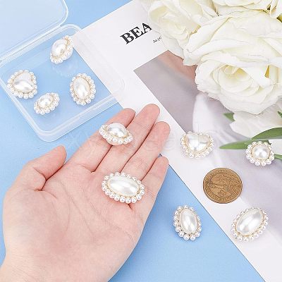 10Pcs 5 Style ABS Plastic Imitation Pearl Pendants FIND-NB0002-48-1