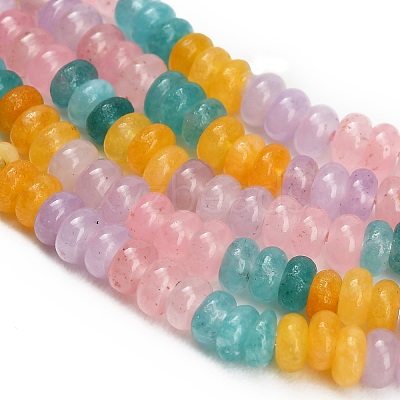 Gradient Color Natural Dyed White Jade Beads Strands GG-CBA1E0E-01D-1