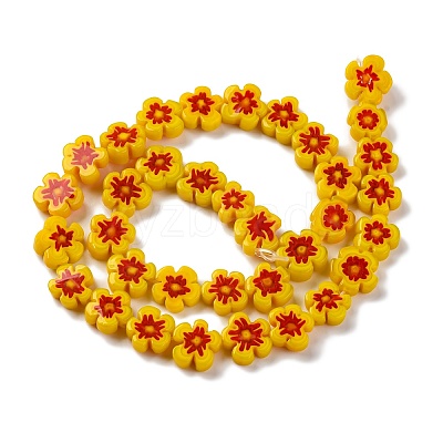 Handmade Millefiori Lampwork Beads Strands LAMP-G164-03E-1