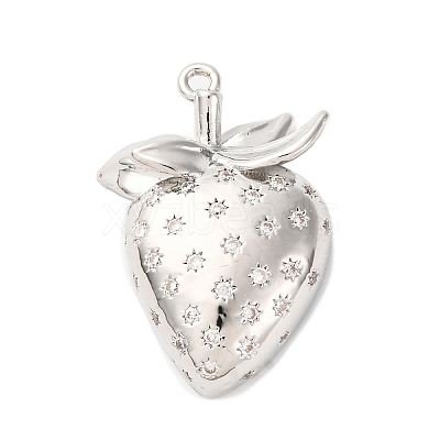 Brass Micro Pave Cubic Zirconia Pendants KK-F895-17C-P-1