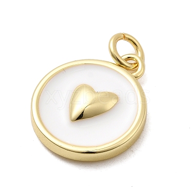 Brass Enamel Pendants KK-P338-35C-G-1