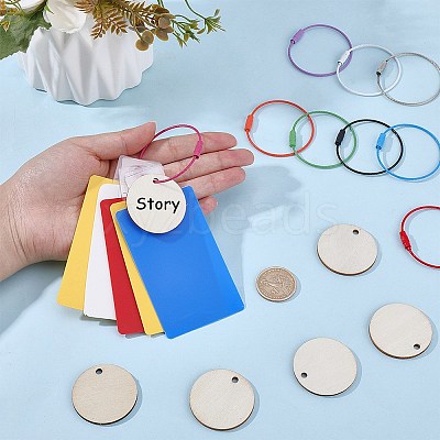 10Pcs 10 Colors Iron Cable Wire Keychains FIND-CP0003-82-1