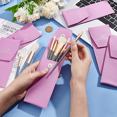 PU Leather Makeup Brush Bag AJEW-WH0258-669B-1