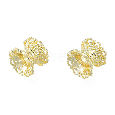 Brass Double Bead Caps KK-N259-23-1