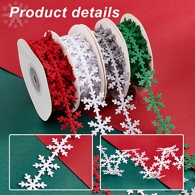 4 Rolls 4 Colors Non-woven Fabrics Cloth Ribbons OCOR-PH0002-22-1