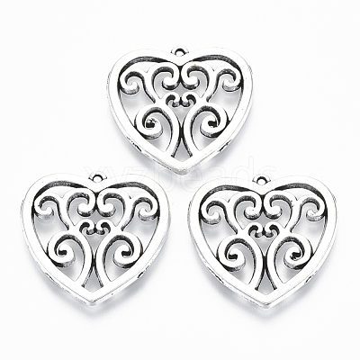 Tibetan Style Alloy Pendants TIBEP-Q088-006AS-RS-1