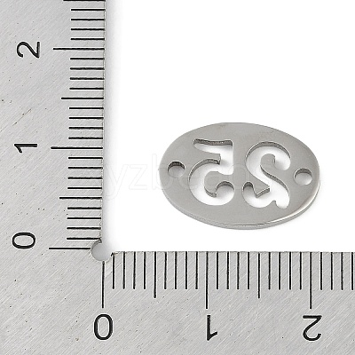 Non-Tarnish 304 Stainless Steel Flat Round Connector Charms STAS-L279-021P-1