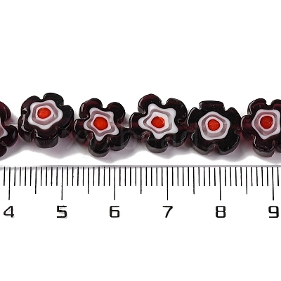 Handmade Millefiori Lampwork Beads Strands LAMP-G164-03L-1