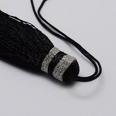 Nylon Tassels Big Pendant Decorations HJEW-L010-09-1