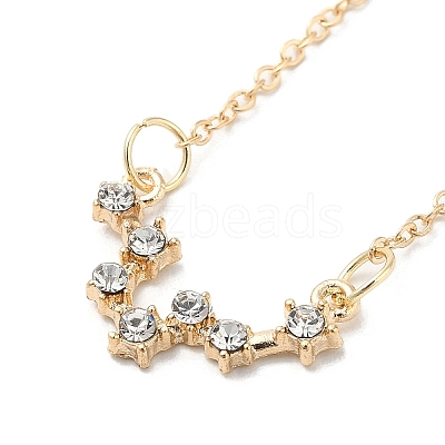 3Pcs Alloy Rhinestones Anklets AJEW-S083-01G-04-1