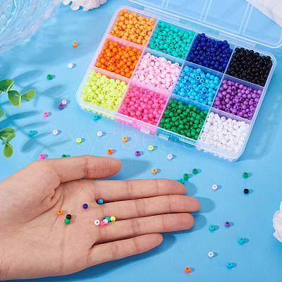 72G 12 Colors Opaque Acrylic Beads SACR-TA0001-54-1