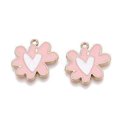 Rack Plating Alloy Enamel Pendants ENAM-N056-344D-1