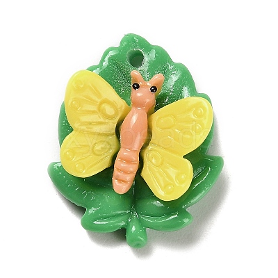 Opaque Resin Decoden Pendants RESI-M037-01C-1