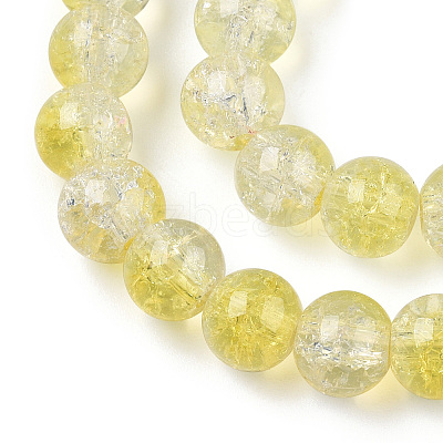 Transparent Crackle Baking Paint Glass Beads Strands DGLA-T003-01A-15-1
