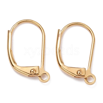 Brass Leverback Earring Findings KK-F824-007G-1