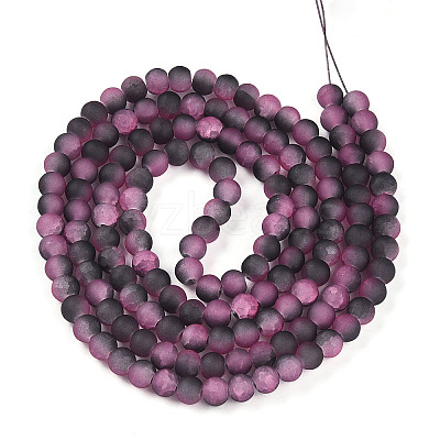Crackle Glass Beads X1-GLAA-N009-6mm-09-1