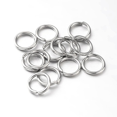 Eco-Friendly PVD Vacuum Plating & Long-Lasting Plated Brass Open Jump Rings KK-E663-10mm-P-1