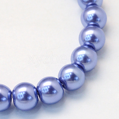 Baking Paint Glass Pearl Round Bead Strands HY-Q003-10mm-09-1
