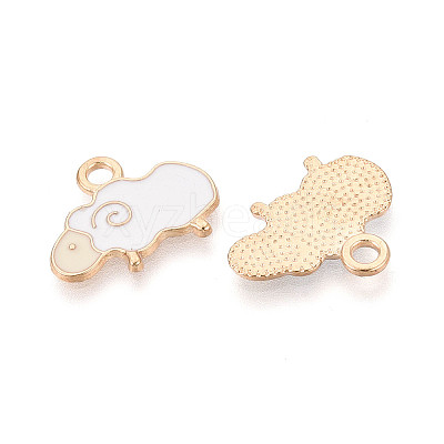 Alloy Enamel Pendants X-ENAM-R059-08A-RS-1