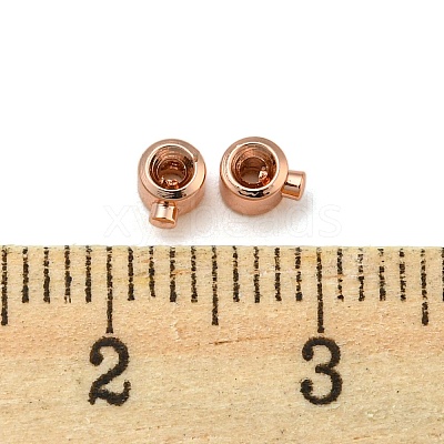 Brass Crimp Beads KK-Z030-17A-RG-1