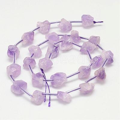 Natural Amethyst Bead Strands G-G937-S-03-1