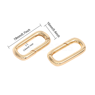 Brass Spring Gate Rings FIND-WH0127-90G-1