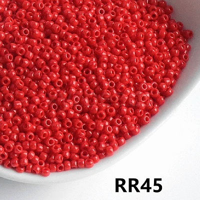 Opaque 6/0 Glass Seed Beads SEED-I013-4mm-RR45-1