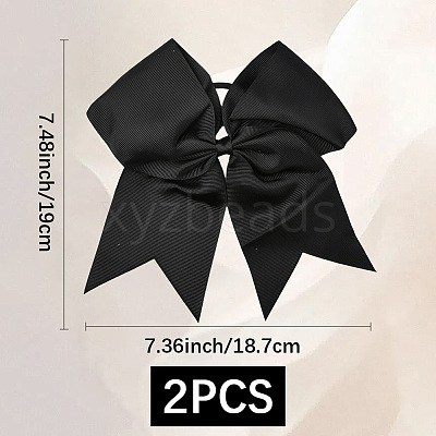 2Pcs Rubber Hair Ties MRMJ-SC0001-49B-1